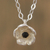 Sterling silver and ceramic floral necklace, 'Oaxaca Flower' - Sterling Silver Artisan Crafted Necklace thumbail