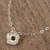 Sterling silver and ceramic floral necklace, 'Oaxaca Flower' - Sterling Silver Artisan Crafted Necklace (image 2b) thumbail