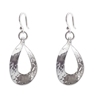 Sterling silver dangle earrings, 'Taxco Modern' - Artisan Crafted Sterling Silver Earrings