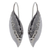 Sterling silver drop earrings, 'Dewy Leaves' - Taxco Silver jewellery Handcrafted Earrings (image 2a) thumbail