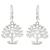 Sterling silver dangle earrings, 'Tree of Birds' - Handcrafted Sterling Silver Earrings from Taxco Jewelry thumbail