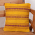 Zapotec wool cushion cover, 'Zapotec Energy' - Handcrafted Wool Zapotec Yellow Cushion Cover thumbail