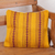 Zapotec wool cushion cover, 'Zapotec Energy' - Handcrafted Wool Zapotec Yellow Cushion Cover (image 2b) thumbail