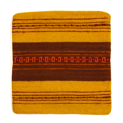 Zapotec wool cushion cover, 'Zapotec Vibes' - Handcrafted Wool Zapotec Cushion Cover