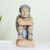 Ceramic sculpture, 'Pensive Tonatiuh' - Collectible Aztec Ceramic Sculpture Museum Replica (image 2) thumbail