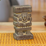 Ceramic statuette, 'Goddess Chalchiuhtlicue' - Collectible Aztec Ceramic Statuette Museum Replica