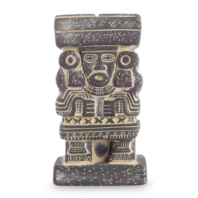 Collectible Aztec Ceramic Statuette Museum Replica