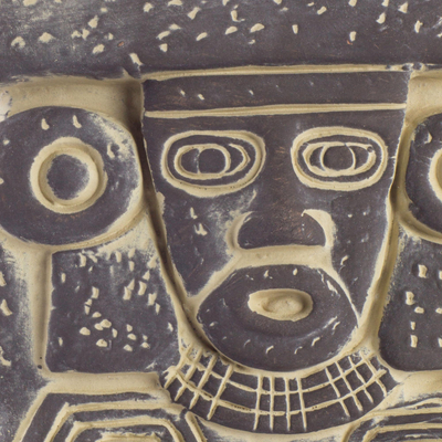 Ceramic statuette, 'Goddess Chalchiuhtlicue' - Collectible Aztec Ceramic Statuette Museum Replica