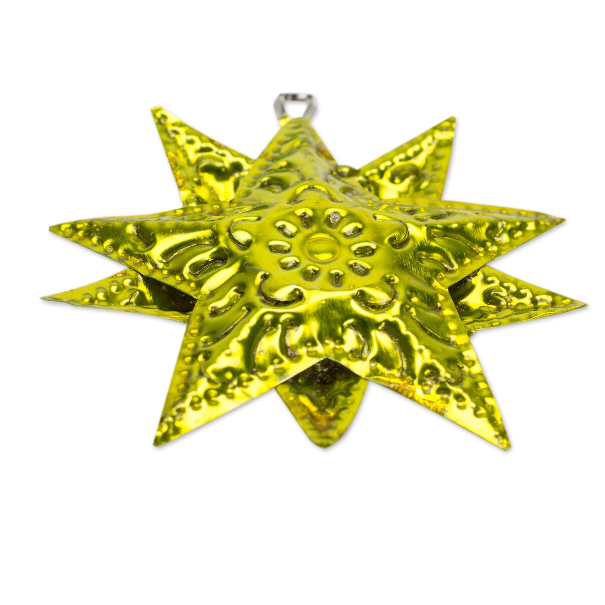 Colorful Mexican Tin Star Ornaments (Set of 4) - Colorful Stars | NOVICA