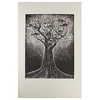 'The Mysterious Tree' - Limited Edition Surreal Tree Etching on Liberon Paper