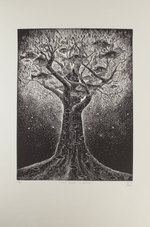 'The Mysterious Tree' - Limited Edition Surreal Tree Etching on Liberon Paper