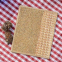 Natural fibers journal cover, 'Natural Mexico' - Handcrafted Natural Fibers Journal Cover