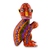 Wood statuette, 'My Monkey Friend' - Colorful Handcrafted Wood Statuette thumbail
