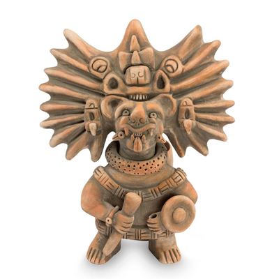 Collectible Zapotec Ceramic Statuette Museum Replica
