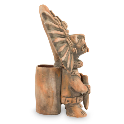 Escultura de cerámica - Réplica de museo de estatuilla de cerámica zapoteca coleccionable