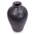 Decorative ceramic vase, 'Leaves in Darkness' - Mexican Cutout Black Pottery Vase (image 2b) thumbail