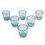 Blown glass juice glasses, 'Delicious Blue' (set of 6) - Handcrafted Blown Glass Juice Glasses (set of 6) (image 2a) thumbail