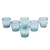 Blown glass juice glasses, 'Delicious Blue' (set of 6) - Handcrafted Blown Glass Juice Glasses (set of 6)