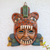 Ceramic mask, 'Jaguar Warrior' - Aztec Jaguar Warrior Mask (image 2) thumbail