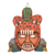Máscara de cerámica - Máscara de guerrero jaguar azteca