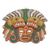 Ceramic mask, 'Quetzalcoatl in Teotihuacan' - Handcrafted Ceramic Mask from Teotihuacan thumbail