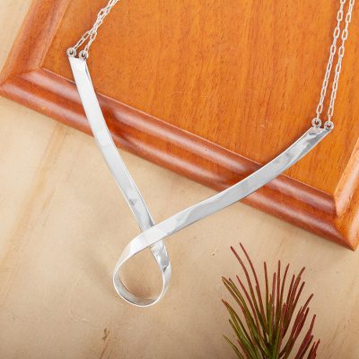 Sterling silver pendant necklace, 'Infinite Maya Path' - Artisan Crafted Sterling Silver Necklace