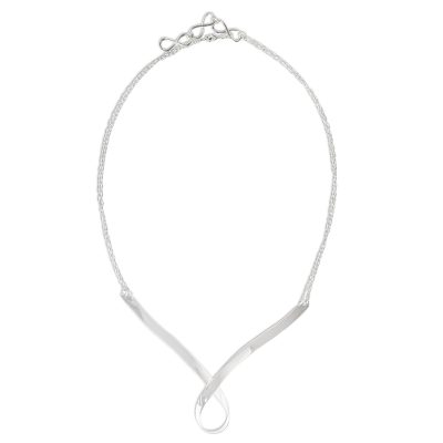 Sterling silver pendant necklace, 'Infinite Maya Path' - Artisan Crafted Sterling Silver Necklace