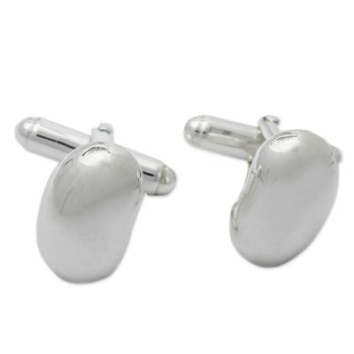 Sterling silver cufflinks, 'Seed of Life' - Sterling Silver Cufflinks