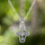 Sterling silver cross necklace, 'Blossoming Faith' - Tree of Life Style Silver Cross Necklace (image 2) thumbail