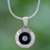 Cultured pearl pendant necklace, 'Moon Intrigue' - Taxco Silver Necklace with Cultured Pearl thumbail