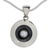 Cultured pearl pendant necklace, 'Moon Intrigue' - Taxco Silver Necklace with Cultured Pearl (image 2b) thumbail