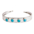 Turquoise cuff bracelet, 'Song of the Sky' - Turquoise Taxco Cuff Bracelet (image 2a) thumbail
