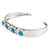 Turquoise cuff bracelet, 'Song of the Sky' - Turquoise Taxco Cuff Bracelet (image 2b) thumbail