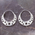 Sterling silver hoop earrings, 'Moon Landing' - Taxco Silver Hoop Earrings (image 2b) thumbail