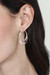 Sterling silver hoop earrings, 'Moon Landing' - Taxco Silver Hoop Earrings