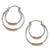 Sterling silver and copper hoop earrings, 'Taxco Orbit' - Taxco Silver Hoop Earrings with Copper (image 2a) thumbail
