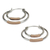 Sterling silver and copper hoop earrings, 'Taxco Orbit' - Taxco Silver Hoop Earrings with Copper (image 2c) thumbail