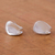 Sterling silver half hoop earrings, 'Innovation' - Taxco Half Hoop Earrings thumbail