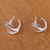 Sterling silver half hoop earrings, 'Innovation' - Taxco Half Hoop Earrings (image 2b) thumbail
