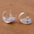 Sterling silver half hoop earrings, 'Innovation' - Taxco Half Hoop Earrings (image 2c) thumbail