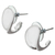 Sterling silver half hoop earrings, 'Innovation' - Taxco Half Hoop Earrings (image 2d) thumbail