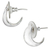 Sterling silver half hoop earrings, 'Innovation' - Taxco Half Hoop Earrings (image 2e) thumbail
