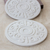 Resin hot pads, 'Ancient Flower' (Pair) - Pre-Hispanic Theme Resin Trivets (Pair)