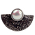 Cultured pearl cocktail ring, 'Bold Combination' - Grey Pearl on Modern Sterling Silver Cocktail Ring (image 2b) thumbail