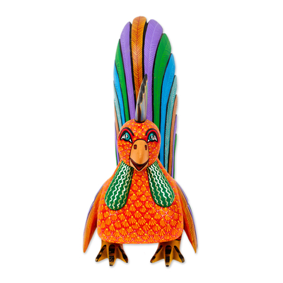Alebrije sculpture, 'Proud Rooster' - Rooster Alebrije Sculpture from Mexico