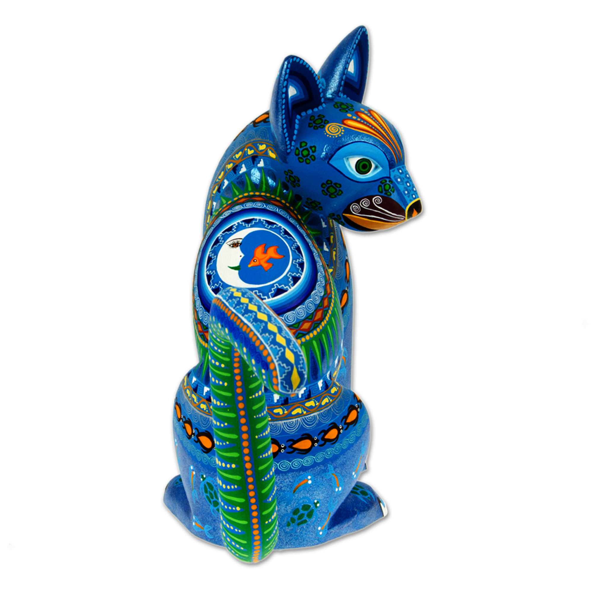 UNICEF Market | Mexico Alebrije Mystical Cat Sculpture Oaxaca Folk Art ...