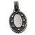 Sterling silver pendant, 'Opposites' - Taxco Sterling Silver Oval Pendant (image 2a) thumbail
