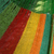 Cotton hammock, 'Colima' (double) - Green and Yellow Cotton Maya Hammock with Red Trim (image 2c) thumbail