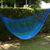 Cotton hammock, 'Huatulco' (double) - Handmade Blue Cotton Maya Hammock from Mexico (image 2b) thumbail