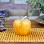 Onyx figurine, 'Tempting Apple' - Natural Onyx Fruit Figurine Sculpture